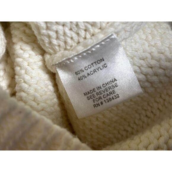 ModCloth Sweater Womens XS White Pom Pom Polka Dot Knit Crew Pullover Rainbow - Picture 5 of 7